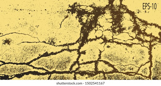 Futuristic graphics. Design background. Abstract vintage background. Creative vector background for banner and flyer. Texture stains. Designer decorative cover. Vector graphics. Spots and blots