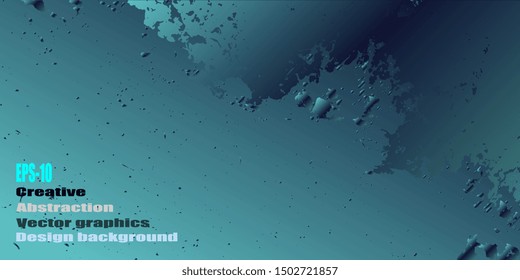 Futuristic graphics. Design background. Abstract vintage background. Creative vector background for banner and flyer. Texture stains. Designer decorative cover. Vector graphics. Spots and blots