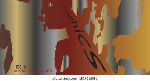 Futuristic graphics. Design background. Abstract vintage background. Creative vector background for banner and flyer. Texture stains. Designer decorative cover. Vector graphics. Spots and blots