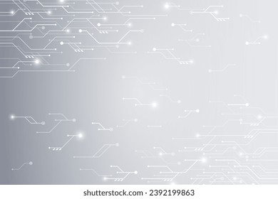 Futuristic gray technology background, electronic motherboard, abstract background with High-tech technology texture svg