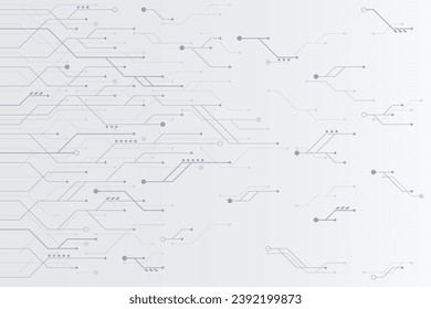 Futuristic gray technology background, electronic motherboard, abstract background with High-tech technology texture