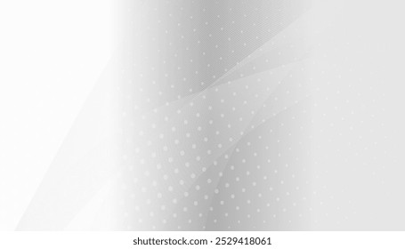 Fondo abstracto blanco gris futurista. patrón de líneas de onda brillante, Fondo de pantalla, cubierta. Ilustración vectorial
