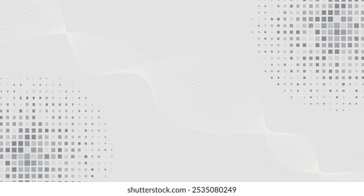 Fondo abstracto blanco gris futurista. patrón de líneas de onda brillante moderno para Anuncio, Fondo de pantalla, cubierta. Ilustración vectorial