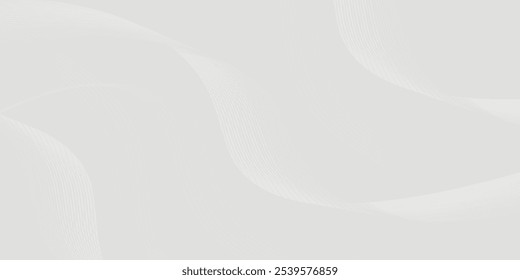 Fundo abstrato branco cinza futurista. padrão de linhas de onda brilhante para banner, papel de parede, capa. 