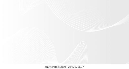 Fondo abstracto blanco gris futurista. patrón de líneas de onda brillante para Anuncio, Fondo de pantalla,