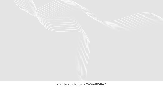 Fondo abstracto blanco gris futurista. patrón de líneas de onda brillante 
