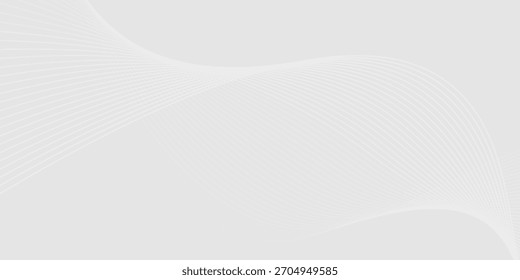 Fondo abstracto blanco gris futurista. patrón de líneas de onda brillante para Anuncio, Fondo de pantalla, cubierta. Ilustración vectorial
