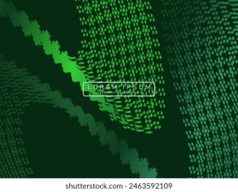 Futuristic green abstract background. Geometric gradient green pattern forms abstract vector background. Green modern background, perfect for cards, banners, brochures, websites, technology, etc.