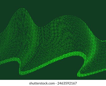 Futuristic green abstract background. Geometric gradient green pattern forms abstract vector background. Green modern background, perfect for cards, banners, brochures, websites, technology, etc.