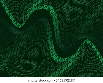 Futuristischer grüner abstrakter Hintergrund. Geometrischer Farbverlauf Grün Muster bildet abstrakte Vektorgrafik Hintergrund. Grüner moderner Hintergrund, ideal für Karten, Banner, Broschüren, Websites, Technik, etc.
