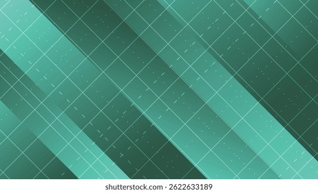 Futuristic green background featuring diagonal grid lines and subtle digital effects ideal for tech style web design digital art and modern presentations