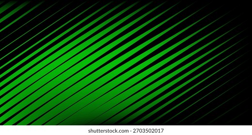 Fundo verde futurista, resumo verde brilhante, raios verdes isolados no fundo preto.