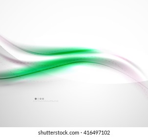 Futuristic green color in wave template. Vector illustration