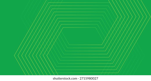 Fondo de rejilla de hexágono verde futurista, Ilustración vectorial.