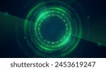 Futuristic Green High Tech Cyber Tunnel