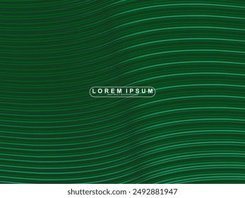 Futuristic green lines abstract background. Geometric green lines form abstract vector background. Green modern background.