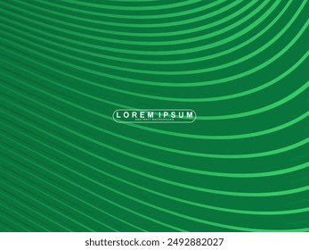 Fondo abstracto de líneas verdes futuristas. Las líneas verdes geométricas forman el fondo abstracto del Vector. Fondo moderno verde.