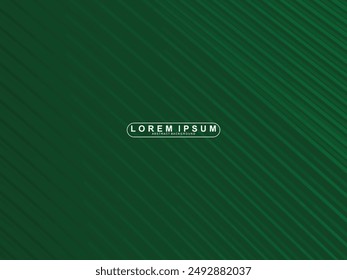 Futuristic green lines abstract background. Geometric green lines form abstract vector background. Green modern background.
