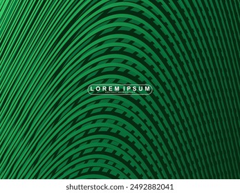 Futuristic green lines abstract background. Geometric green lines form abstract vector background. Green modern background.
