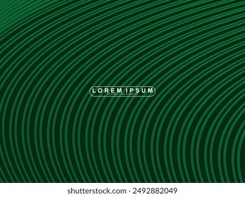 Futuristic green lines abstract background. Geometric green lines form abstract vector background. Green modern background.