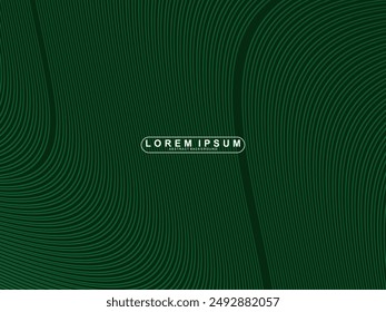 Futuristische grüne Linien abstrakter Hintergrund. Geometrische grüne Vektorgrafiken bilden abstrakte Hintergrundlinien. Grüner moderner Hintergrund.