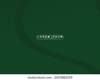 Futuristic green lines abstract background. Geometric green lines form abstract vector background. Green modern background.