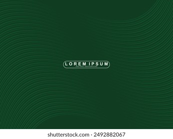 Futuristic green lines abstract background. Geometric green lines form abstract vector background. Green modern background.