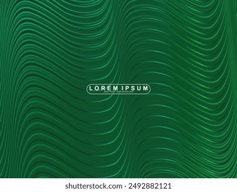 Futuristic green lines abstract background. Geometric green lines form abstract vector background. Green modern background.