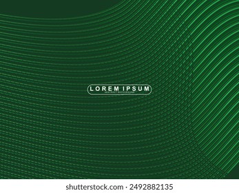Fondo abstracto de líneas verdes futuristas. Las líneas verdes geométricas forman el fondo abstracto del Vector. Fondo moderno verde.