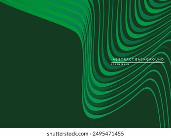 Futuristic green lines abstract background. Geometric green lines form abstract vector background. Green modern background.