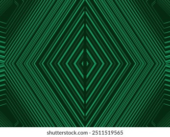 Futuristic green lines abstract background. Geometric green lines form abstract vector background. Green modern background.