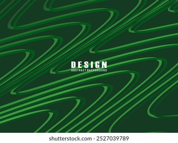 Futuristic green lines abstract background. Geometric green lines form abstract vector background. Green modern background.