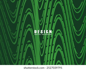 Líneas verdes futuristas de fondo abstracto. Las líneas verdes geométricas forman un fondo de Vector abstracto. Fondo moderno verde.