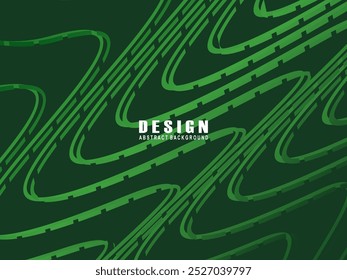Futuristische grüne Linien abstrakter Hintergrund. Geometrische grüne Linien bilden einen abstrakten Vektorhintergrund. Grüner, moderner Hintergrund.