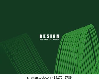 Fundo abstrato das linhas verdes futuristas. Linhas verdes geométricas formam um plano de fundo vetorial abstrato. Fundo moderno verde.