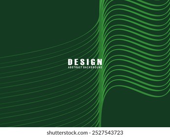 Líneas verdes futuristas de fondo abstracto. Las líneas verdes geométricas forman un fondo de Vector abstracto. Fondo moderno verde.