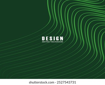 Futuristic green lines abstract background. Geometric green lines form abstract vector background. Green modern background.