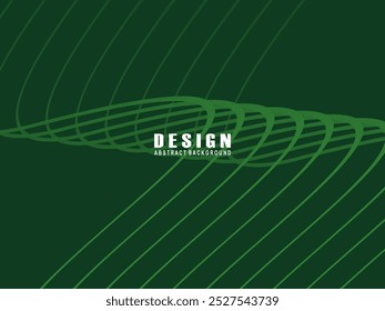 Futuristic green lines abstract background. Geometric green lines form abstract vector background. Green modern background.