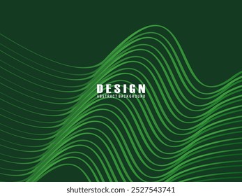 Futuristic green lines abstract background. Geometric green lines form abstract vector background. Green modern background.