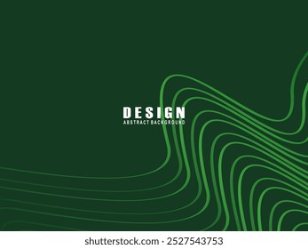 Futuristic green lines abstract background. Geometric green lines form abstract vector background. Green modern background.
