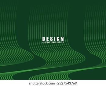 Líneas verdes futuristas de fondo abstracto. Las líneas verdes geométricas forman un fondo de Vector abstracto. Fondo moderno verde.