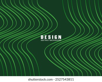 Futuristic green lines abstract background. Geometric green lines form abstract vector background. Green modern background.