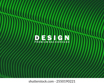 Futuristic green lines abstract background. Geometric green lines form abstract vector background. Green modern background.