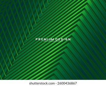 Futuristic green lines abstract background. Geometric green lines form abstract vector background. Green modern background.