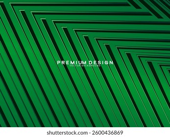 Futuristic green lines abstract background. Geometric green lines form abstract vector background. Green modern background.