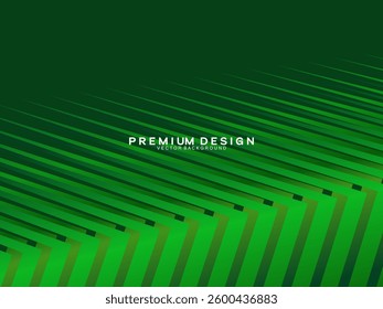 Futuristic green lines abstract background. Geometric green lines form abstract vector background. Green modern background.