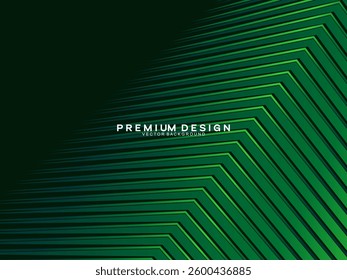 Futuristic green lines abstract background. Geometric green lines form abstract vector background. Green modern background.