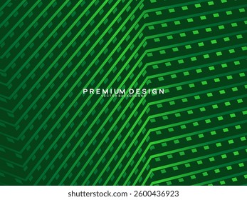 Futuristic green lines abstract background. Geometric green lines form abstract vector background. Green modern background.