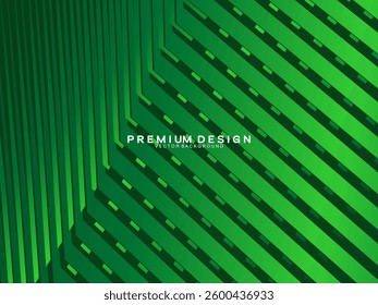 Futuristic green lines abstract background. Geometric green lines form abstract vector background. Green modern background.