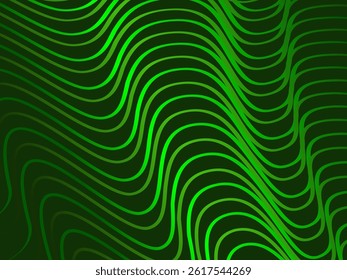 Futuristic green lines abstract background. Geometric green lines form abstract vector background. Green modern background.	